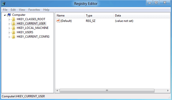 Windows 8 Registry Editor